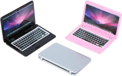 3 Pcs Coforful 1:12 Mini Laptop Set Dollhouse Mini Laptop