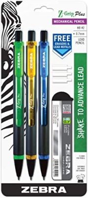 Zebra Pen Z-Grip Plus Mechanical Pencil, 0.7mm, Bonus Lead and