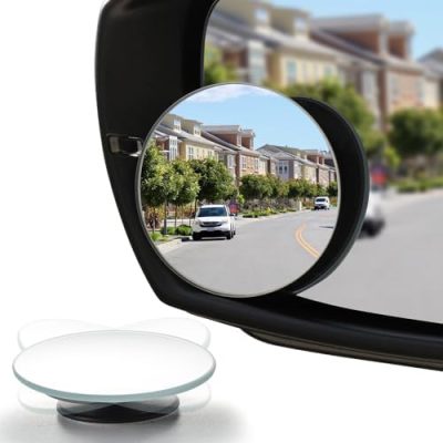 LivTee Blind Spot Mirror, 2" Round HD Glass Frameless Convex