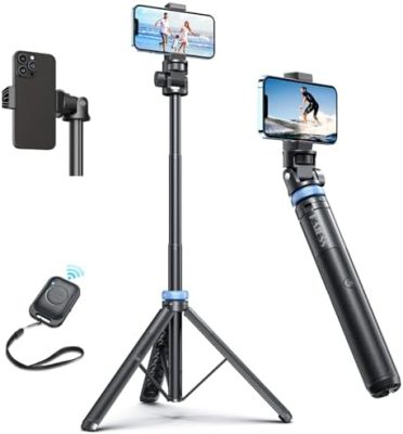 Kaiess 62" Tripod for iPhone, Selfie Stick Tripod & Phone