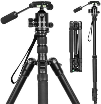 2 in1 Lightweight Video Camera Tripods • 68" Tripod for