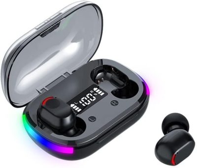 BD&M Wireless Earbuds, HiFi Digital LED Display Stereo Gaming Earbuds