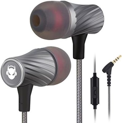 Super Bass Wired Earbuds with Microphone – Noise Cancelling, Deep