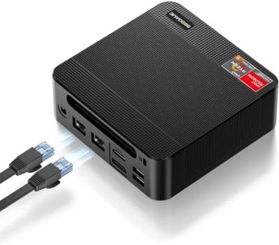 Mini Gaming PC Dual LAN 2.5GbE, AMD Ryzen 7 5800U