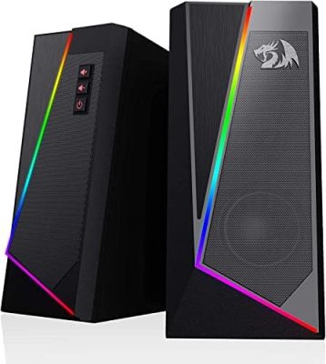 Redragon GS520 RGB Desktop Speakers, 2.0 Channel PC Computer Stereo