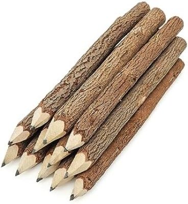 BSIRI Pencil Wood Graphite Wooden Tree Rustic Twig Pencils Birch
