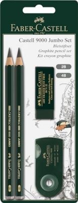Faber-Castell 9000 Jumbo Graphite Pencil Set - 2 Graphite Sketch