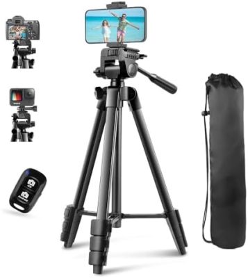 UBeesize 54'' Camera Tripod, Phone Tripod for iPhone with Bag,