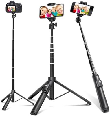 BZE Selfie Stick,62 inches Long Extendable Selfie Stick Tripod, Phone