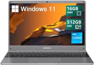 15.6" Windows 11 Laptop, Intel Core i3-5005U, 16GB RAM, 512GB