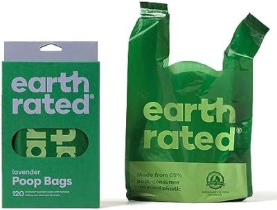 Earth Rated Dog Poop Bags with Handles, Extra Wide, Easy