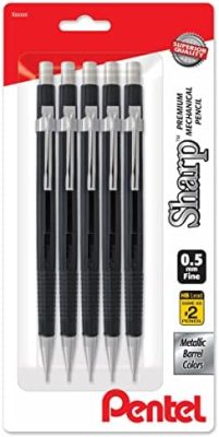 Pentel Sharp Mechanical Pencil 0.5 mm - Black - Pack