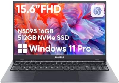 Laptop Computer, 15.6 inch 1920x1080 FHD IPS Display, 16GB DDR4/512GB