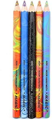 Koh-I-Noor Magic FX Pencils, 5-Pack - Original, Tropical, Neon, America