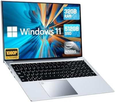 2024 Newest 15.6'' Laptop, 32GB Dual Channel RAM, 512GB SSD,