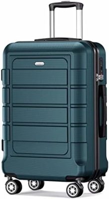 SHOWKOO Luggage PC+ABS Durable Expandable Hardside Suitcase with Double Spinner