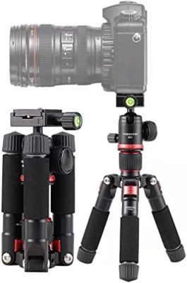 Tabletop Camera Tripod,Portable Metal Mini Tripod,20" DSLR Aluminum Travel Tripod