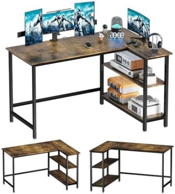 WOODYNLUX L Shaped Desk - 43 Inch Gaming Desk, Computer
