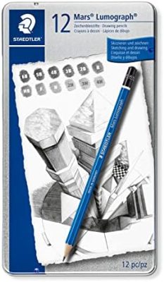 STAEDTLER Mars Lumograph Art Drawing Pencils, 12 Pack Graphite Pencils