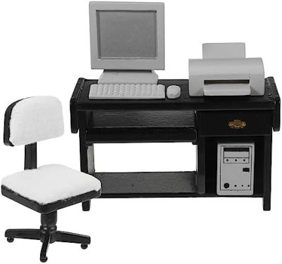Toyvian 1 Set Mini Office Desk Toys Mini Office Desk