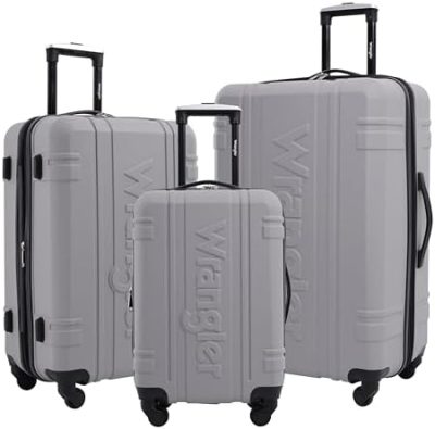 Wrangler Astral Travel Luggage, Sharkskin, 3 Piece Set