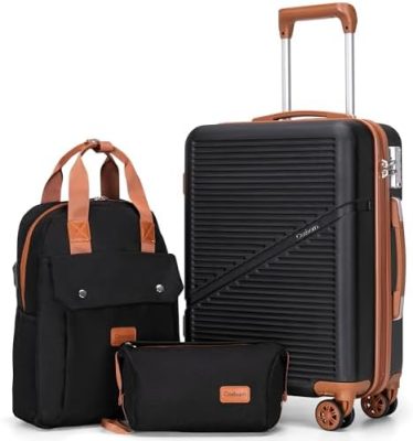 3-Piece Carry On Luggage Set 22x14x9 Airline Approved, 20 Inch