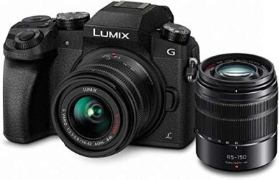 PANASONIC LUMIX G7 4K Digital Mirrorless Camera Dual Lens Bundle