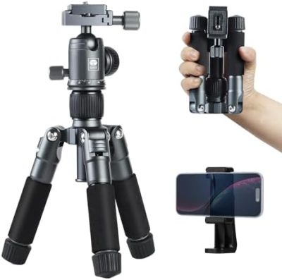 SIRUI Compact Mini Desktop Tripod, 20" Aluminum Portable Small Tabletop