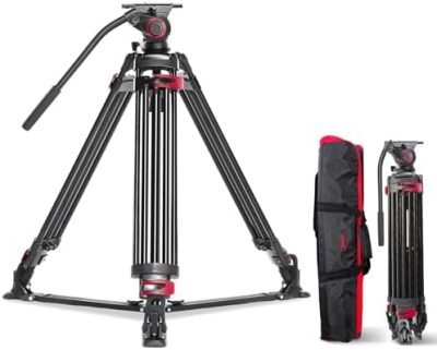 miliboo Heavy Duty Tripod for Camera,Video Tripod with Fluid Head,Aluminum