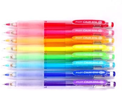 Pilot Color Eno Mechanical Pencil, 0.7mm, 8 color set (Japan