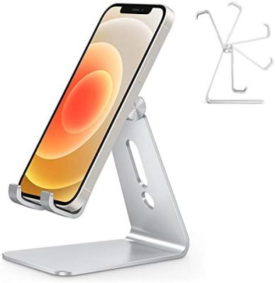 Adjustable Cell Phone Stand, OMOTON Aluminum Desktop Cellphone Stand with