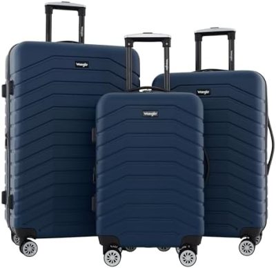 Wrangler Tahoe 3 Piece Spinner Luggage Set, Poseidon Blue