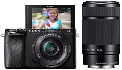Sony Alpha A6100 Mirrorless Camera with 16-50mm and 55-210mm Zoom