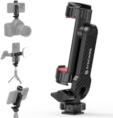 SYNCWIRE Tripod Phone Mount, Universal Smartphone Mount Adapter with 2