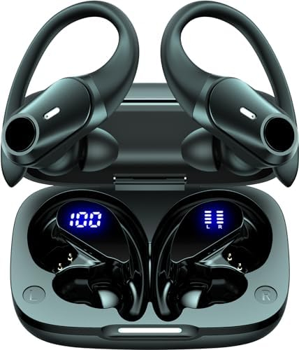 GOLREX Wireless Earbuds Bluetooth Headphones 80H Playtime Ear Buds with Wireless Charging Case & Dua…