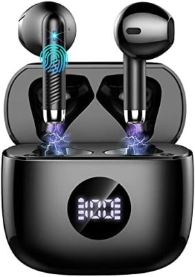 Wireless Earbuds, Bluetooth 5.3 Ear Buds LED Power Display Headphones