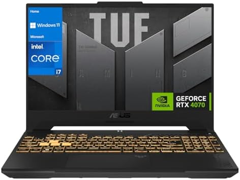 ASUS TUF 15.6 i7 RTX 4070 Gaming Laptop, 15.6″ FHD 144Hz Display, Intel Core i7-13620H (Beats Intel …