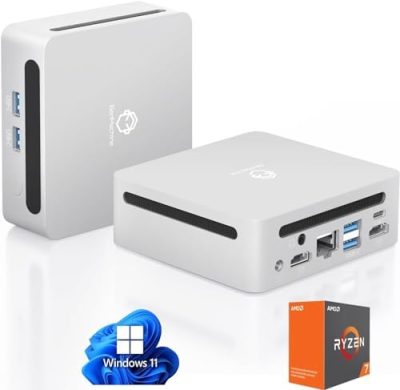 Mini PC Desktop Computer, AMD Ryzen SSD Desktop Computer 16GB