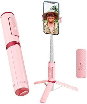 Selfie Stick Tripod, Foldable Cellphone Tripod with Remote, Travel Tripod