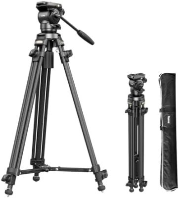 SmallRig AD-50 Heavy Duty Tripod, Carbon Fiber Video Tripod, 64"Lightweight