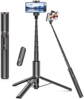 TONEOF Upgraded 60" Selfie Stick Tripod,All-in-1 Extendable Cell Phone Tripod