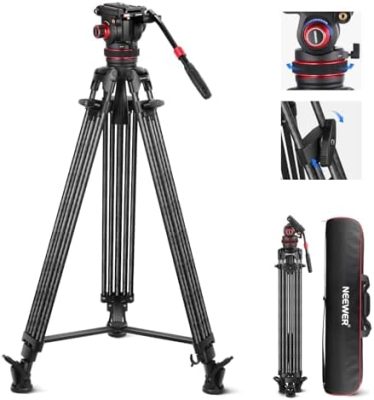 NEEWER LL35 78" Video Tripod Carbon Fiber, Quick Release &