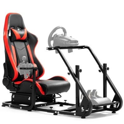Marada Adjustable Racing Simulator Cockpit Frame with Gear Shifter Mount