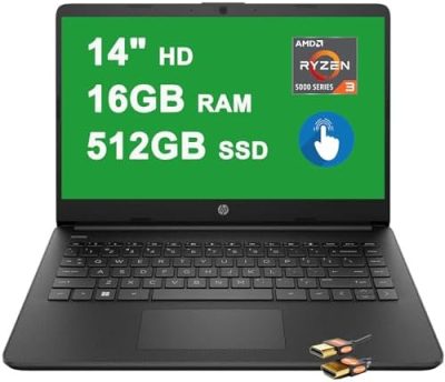 HP 14 Business Laptop Computer 14" HD BrightView Touchscreen AMD