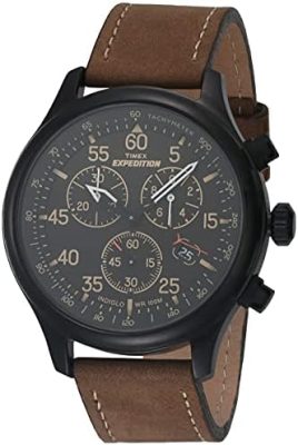 Timex Men's Expedition Field Chrono 43mm Watch - Brown Strap