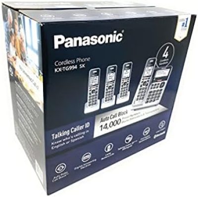 Panasonic KX-TG994 DECT 6.0 Bluetooth 4-Handset Phone Bundle