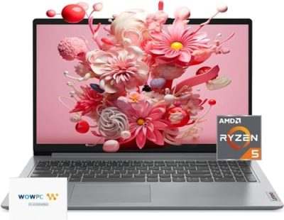 Lenovo IdeaPad Laptop, 15.6" FHD Display, AMD Ryzen 5 5500U