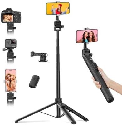 70" Phone Tripod & Selfie Stick, Extendable Tripod for iPhone