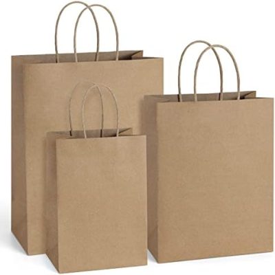 BagDream Kraft Paper Bags 5x3x8& 8x4.25x10& 10x5x13 25 Pcs Each,