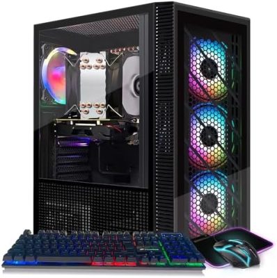 STGAubron-Gaming PC Computer Desktop-RX 550 4GB-Intel i7 Xeon E5 2.8GHz-16GB